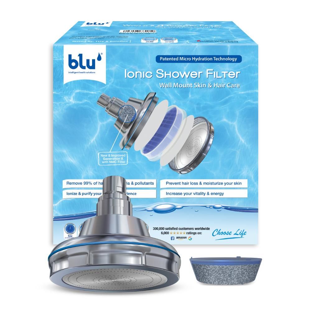 Blu - Ionic Shower Filter - Immune System Booster Wall Mount