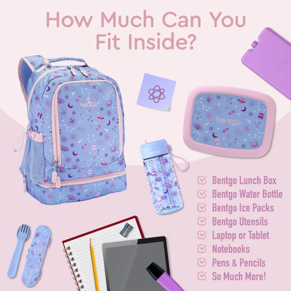 Bentgo - Kids2-in-1 Backpack 16.7-Inch - Lavender Galaxy