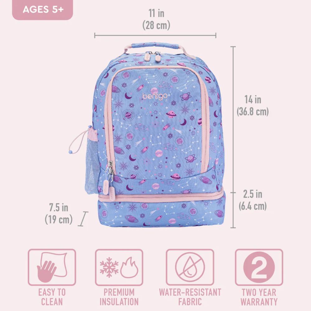 Bentgo - Kids2-in-1 Backpack 16.7-Inch - Lavender Galaxy