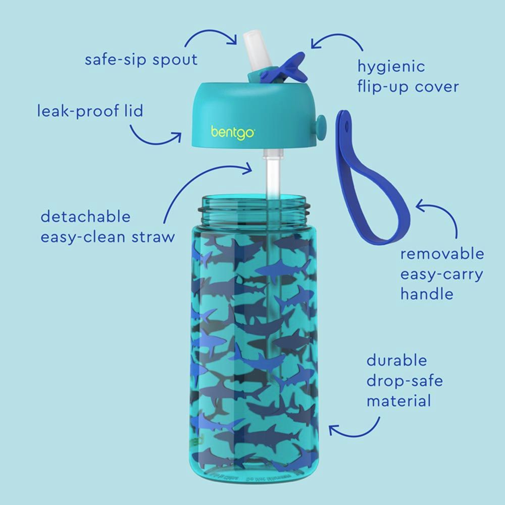 Bentgo - Kids Water Bottle 450 ml - Shark