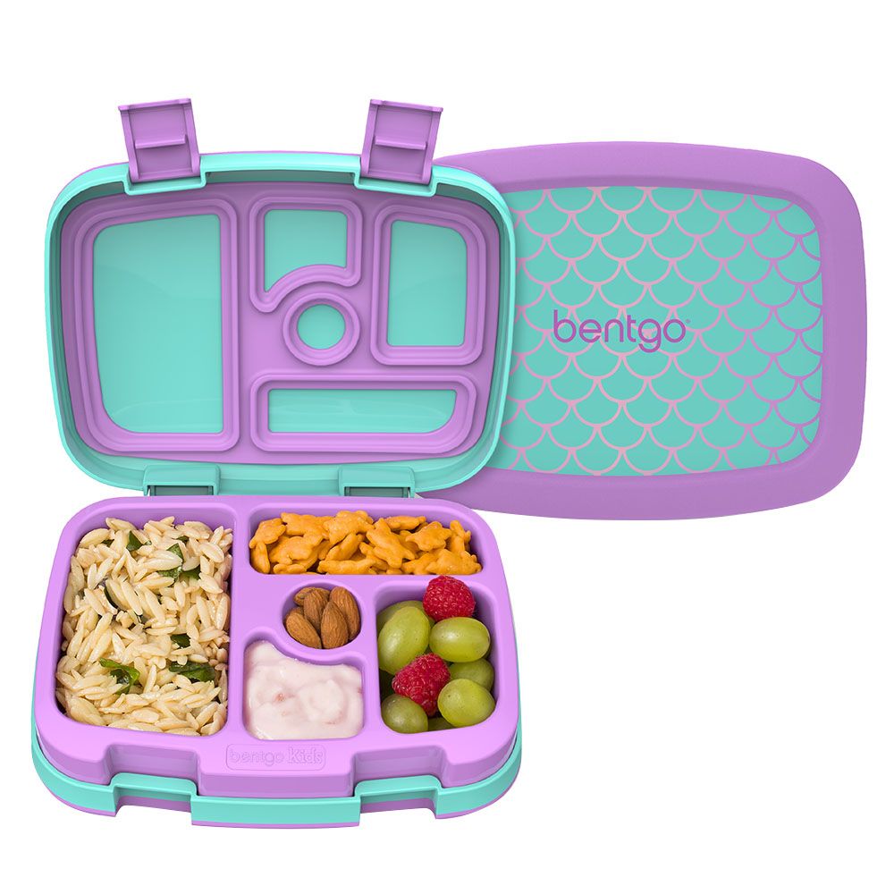 Bentgo - 5 Compartments Kids Prints Lunchbox & Lunchbag - Mermaid