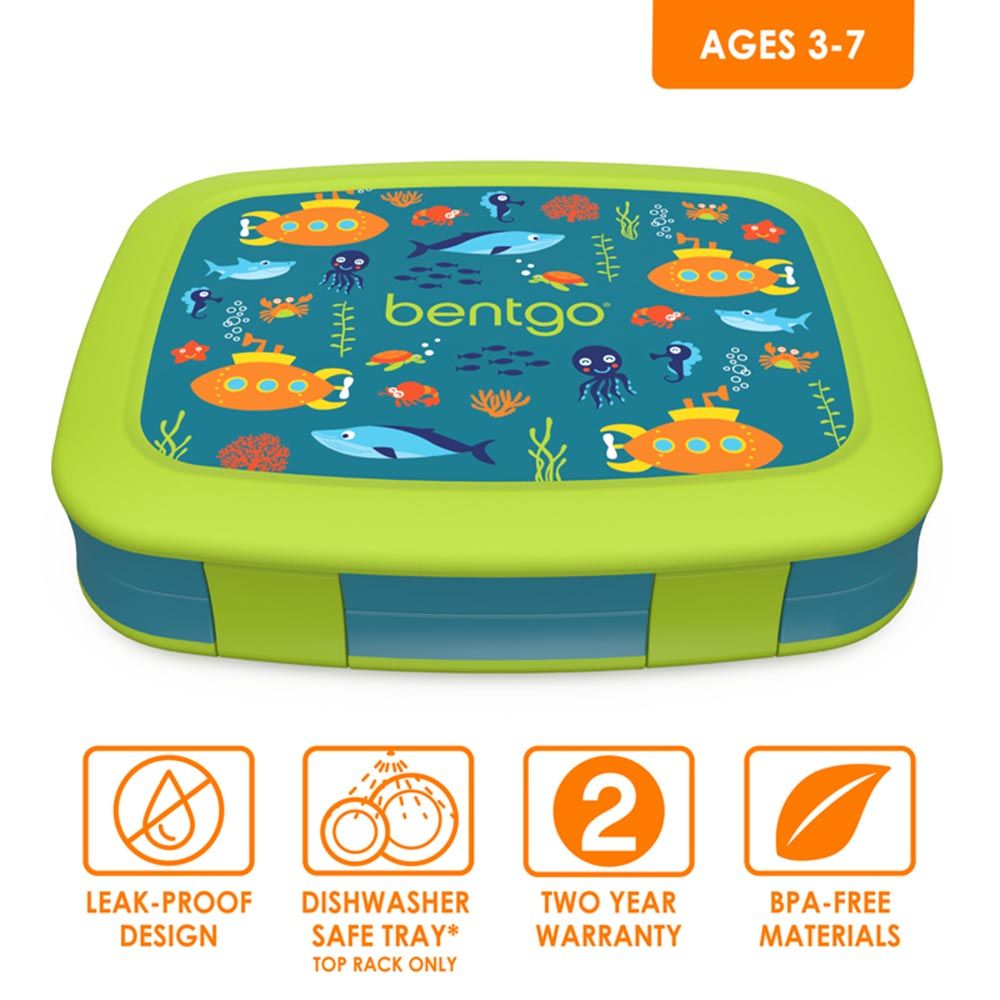 Bentgo - 5 Compartments Kids Prints Lunchbox - Submarines