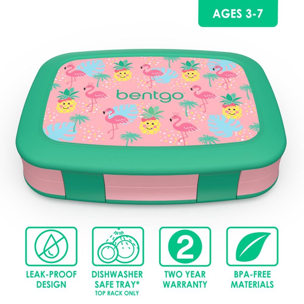 Bentgo - 4 Compartments Kids Prints Lunchbox - Tropical