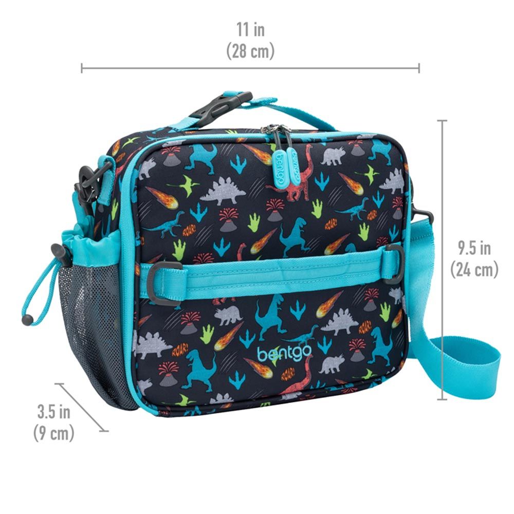 Bentgo - 5 Compartments Kids Prints Lunchbox & Lunchbag - Dinosaur