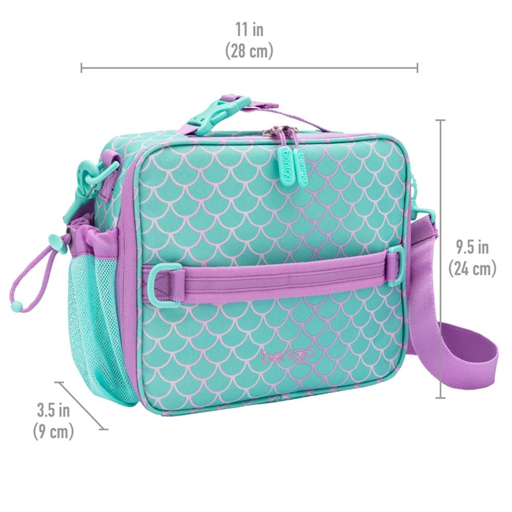 Bentgo - 5 Compartments Kids Prints Lunchbox & Lunchbag - Mermaid