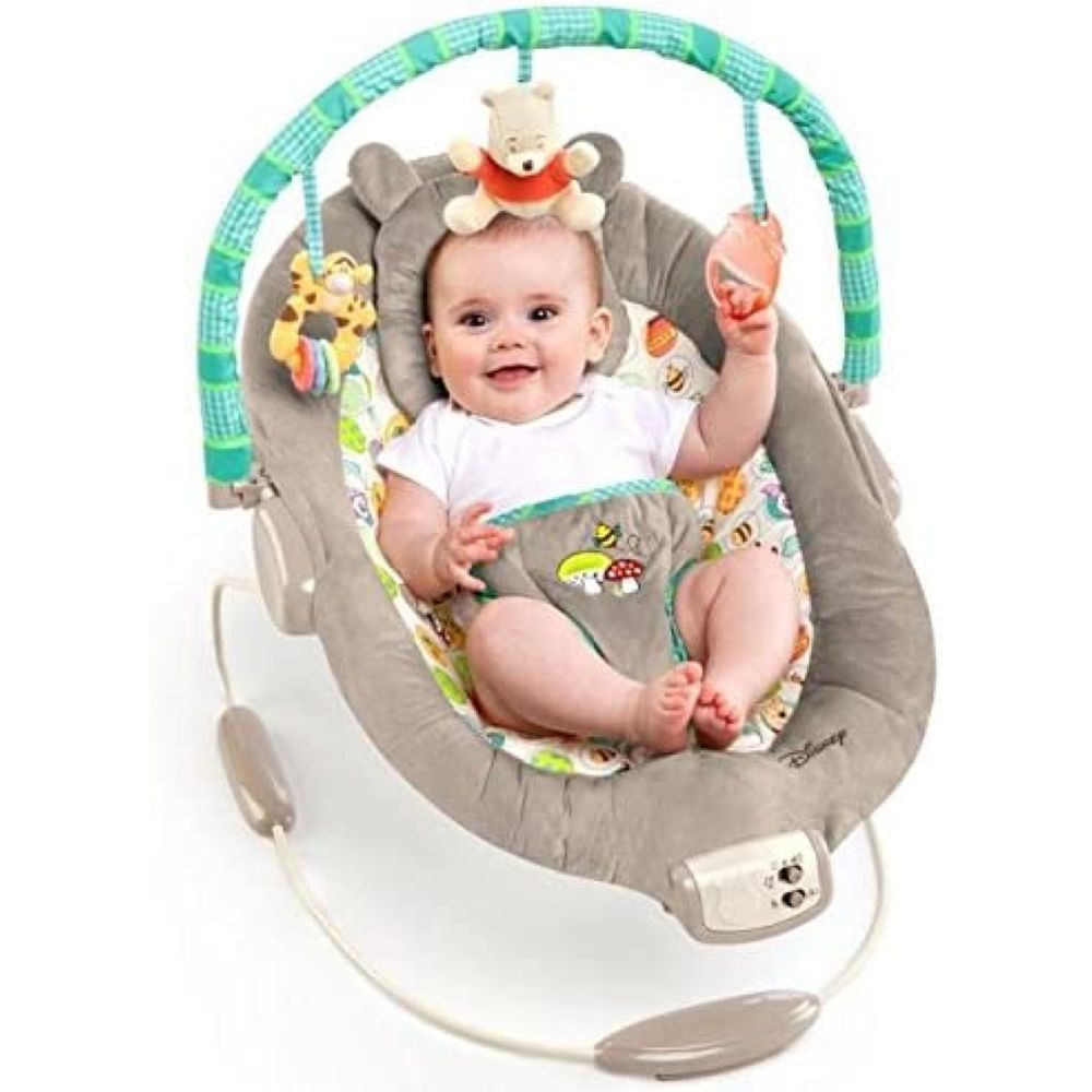 Disney Baby - Winnie The Pooh Dots & Hunny Pots Bouncer - Grey