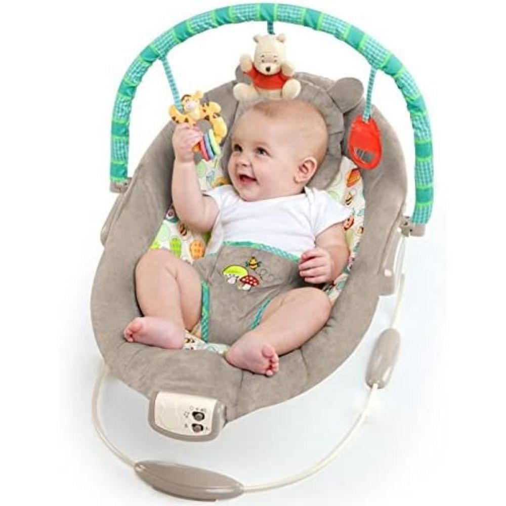 Disney Baby - Winnie The Pooh Dots & Hunny Pots Bouncer - Grey