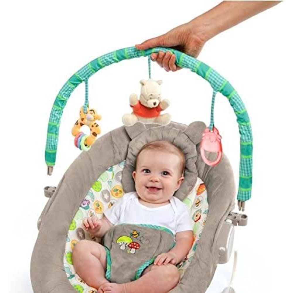 Disney Baby - Winnie The Pooh Dots & Hunny Pots Bouncer - Grey