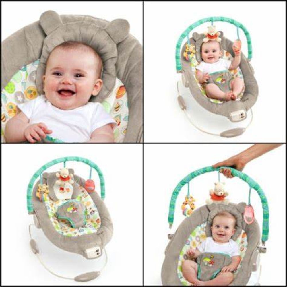 Disney Baby - Winnie The Pooh Dots & Hunny Pots Bouncer - Grey