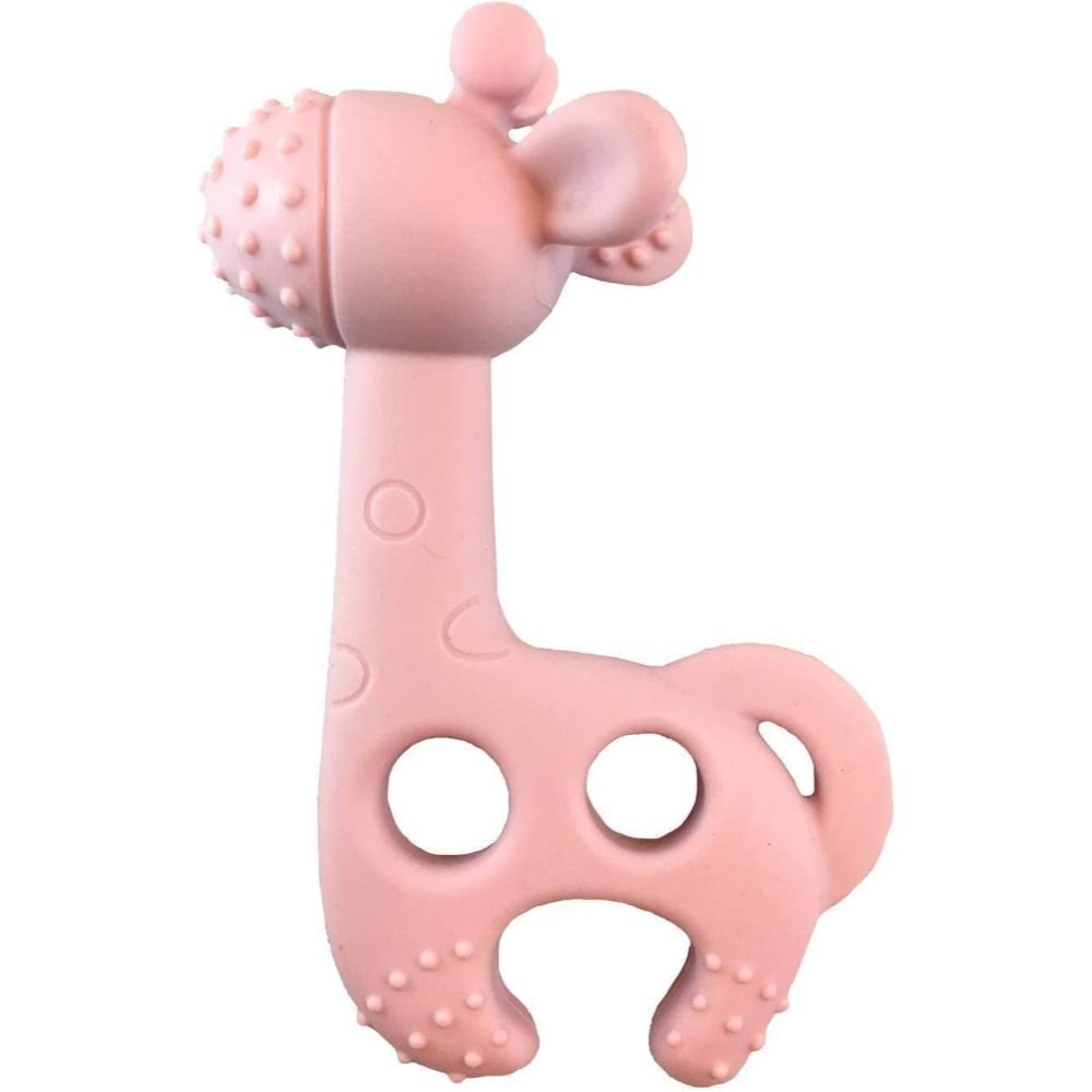 Diaper Champ - Bite Me Raff Teether - Old Pink