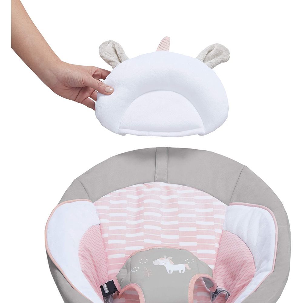 Ingenuity - Cradling Bouncer - Flora The Unicorn - Grey