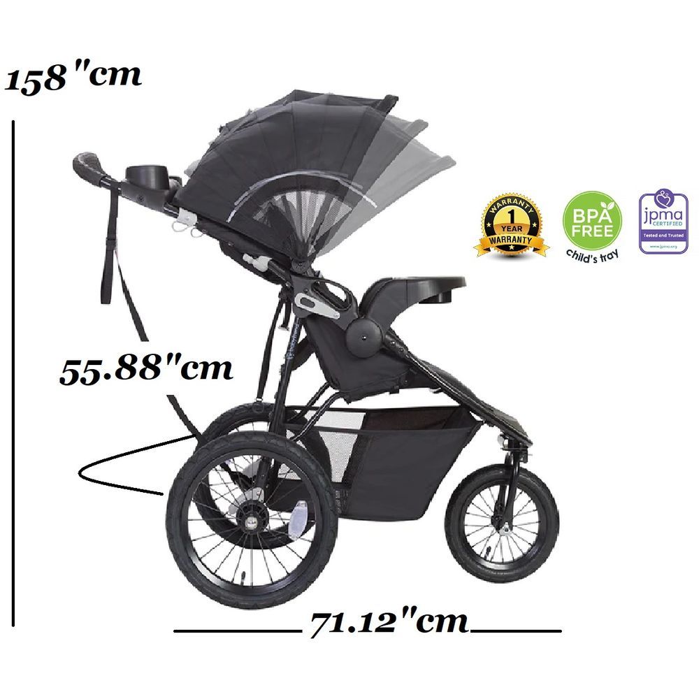 Babytrend - Cityscape Plus Jogger Travel System - Raven