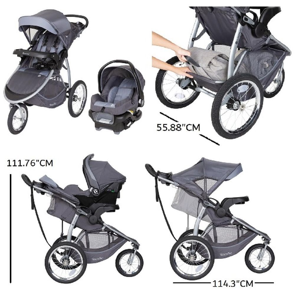 Babytrend - Expedition Race Tec Jogger Travel System - Ultra Grey