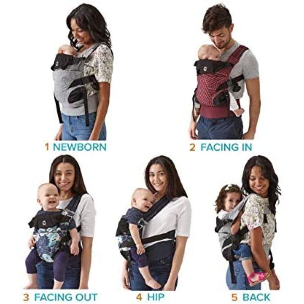 Kolcraft - Contours Journey 5-in-1 Baby Carrier Graphite