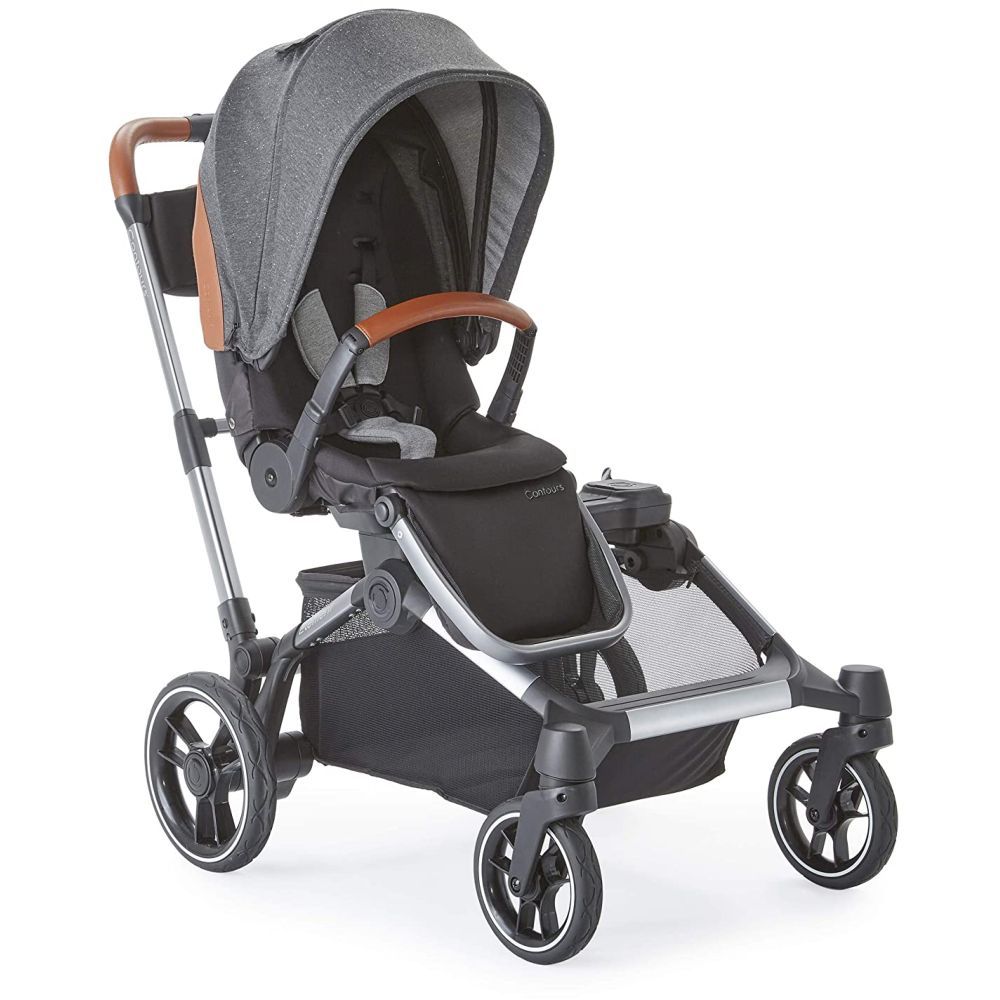 Kolcraft Contours Element Side by Side 1 to 2 Stroller Grey