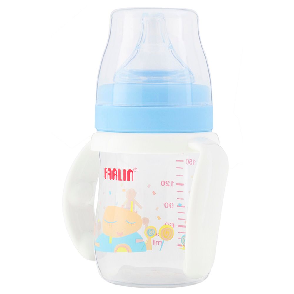 Farlin - Pp Feeding Bottle 150cc w/ Handle - Blue