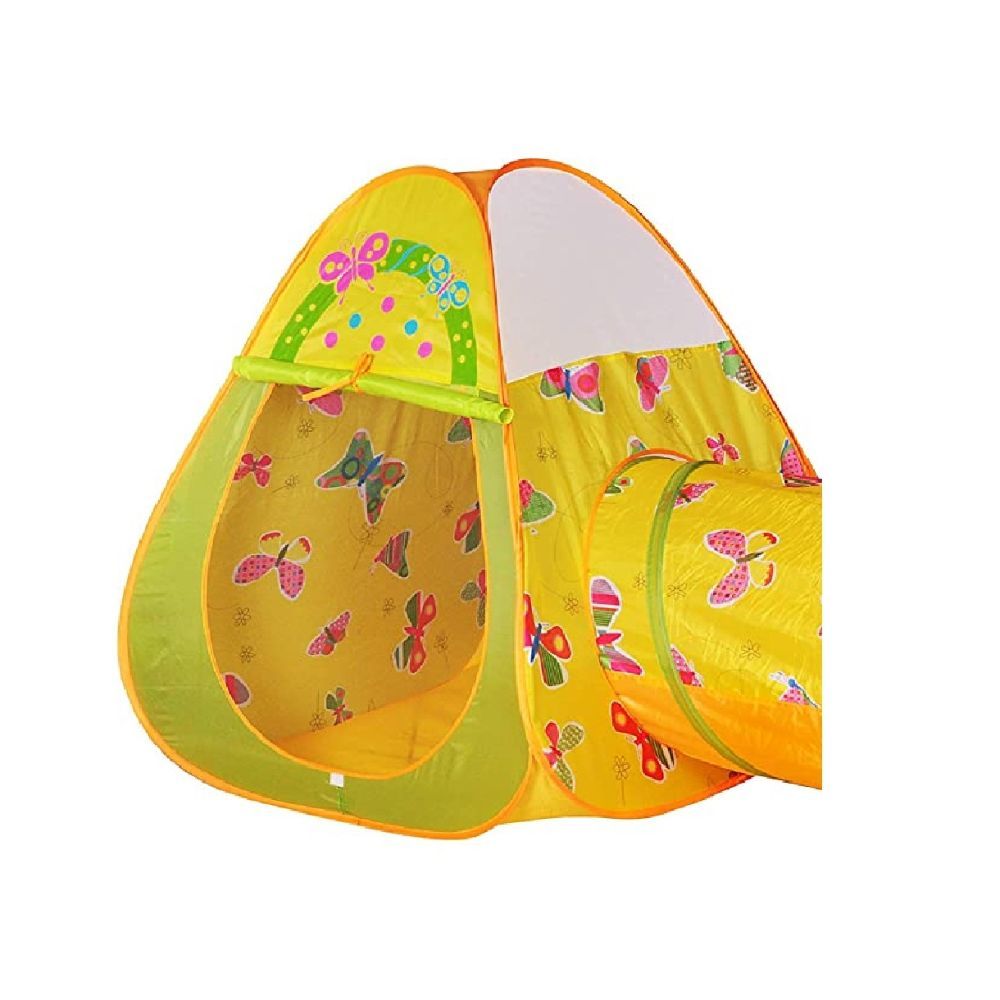 Ching Ching - Butterfly Triangle Ball House & Tunnel Yellow