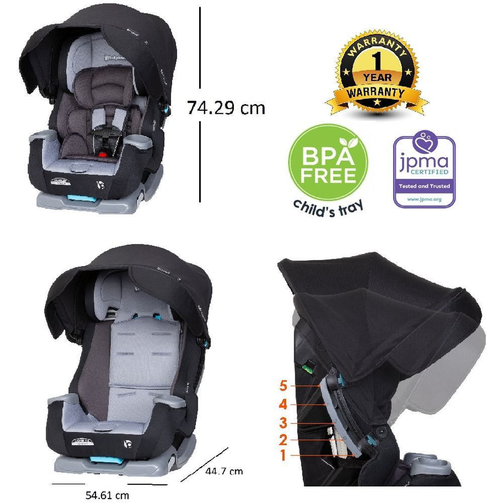 Babytrend - Cover Me 4-In-1 Convertible Car Seat - Dark Moon