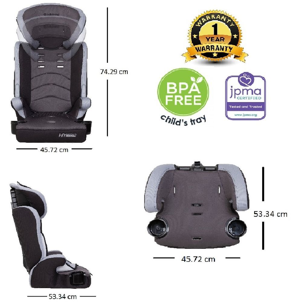 Babytrend - 3-In-1 Hybrid Combination Booster Seat-Hoboken - Grey