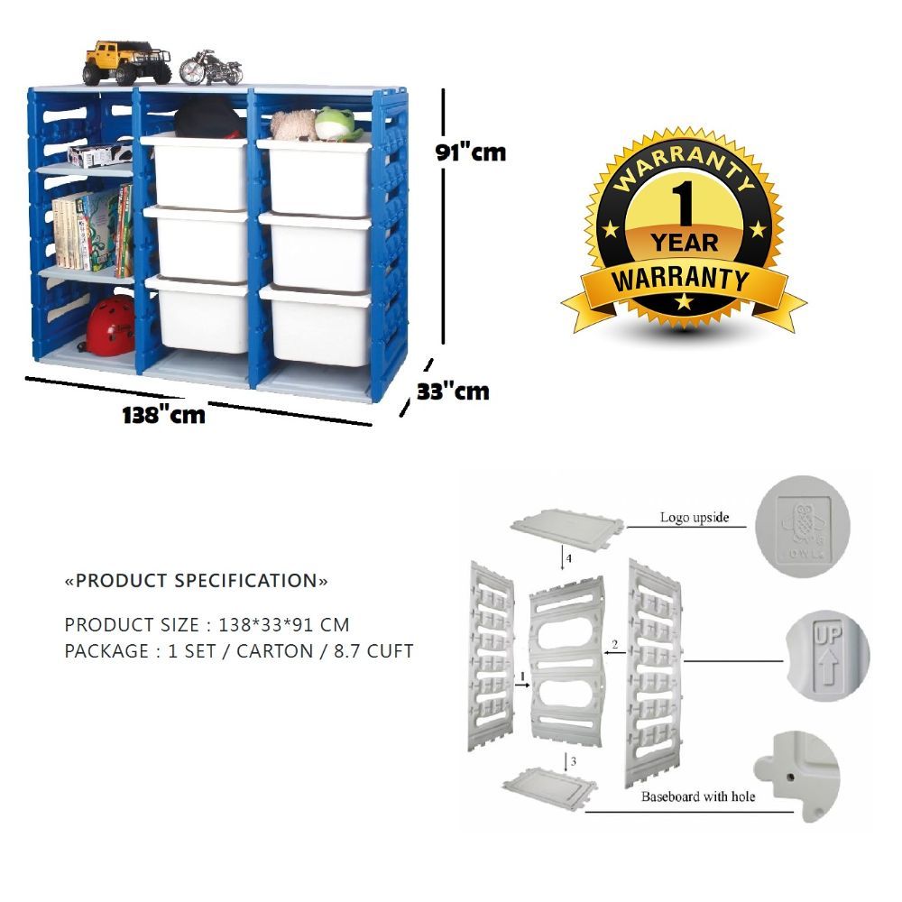 Ching Ching - 3 Cabinet W/ 6 Drawers & 2 Plates - Assorted