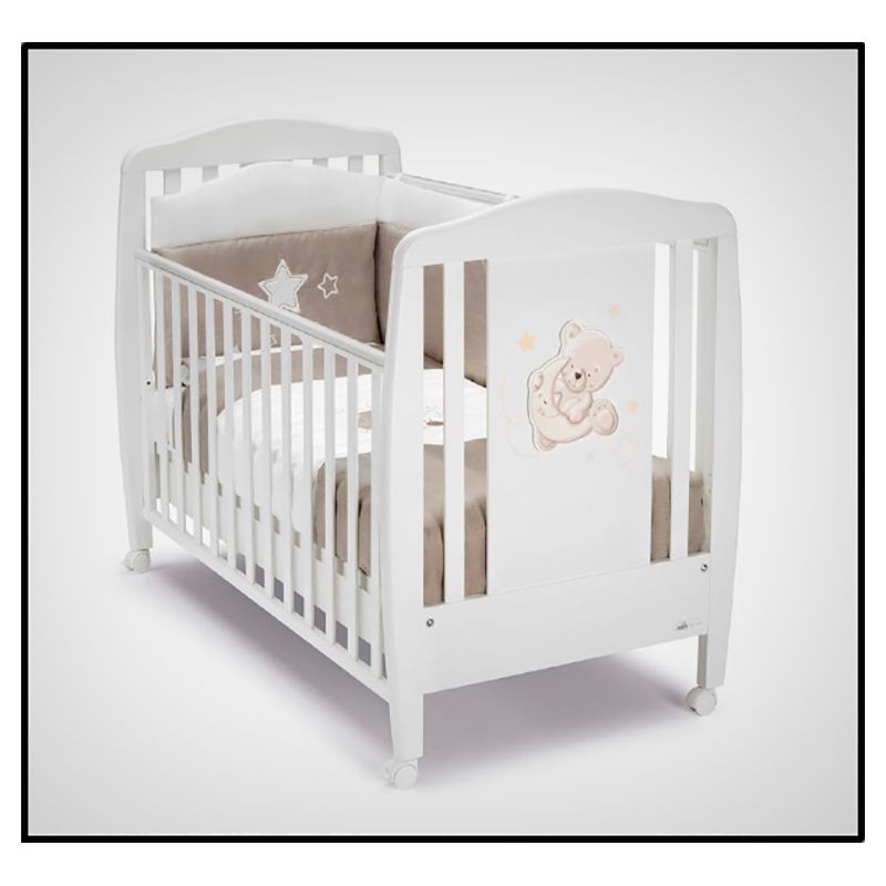 Cam - Wooden Crib - White