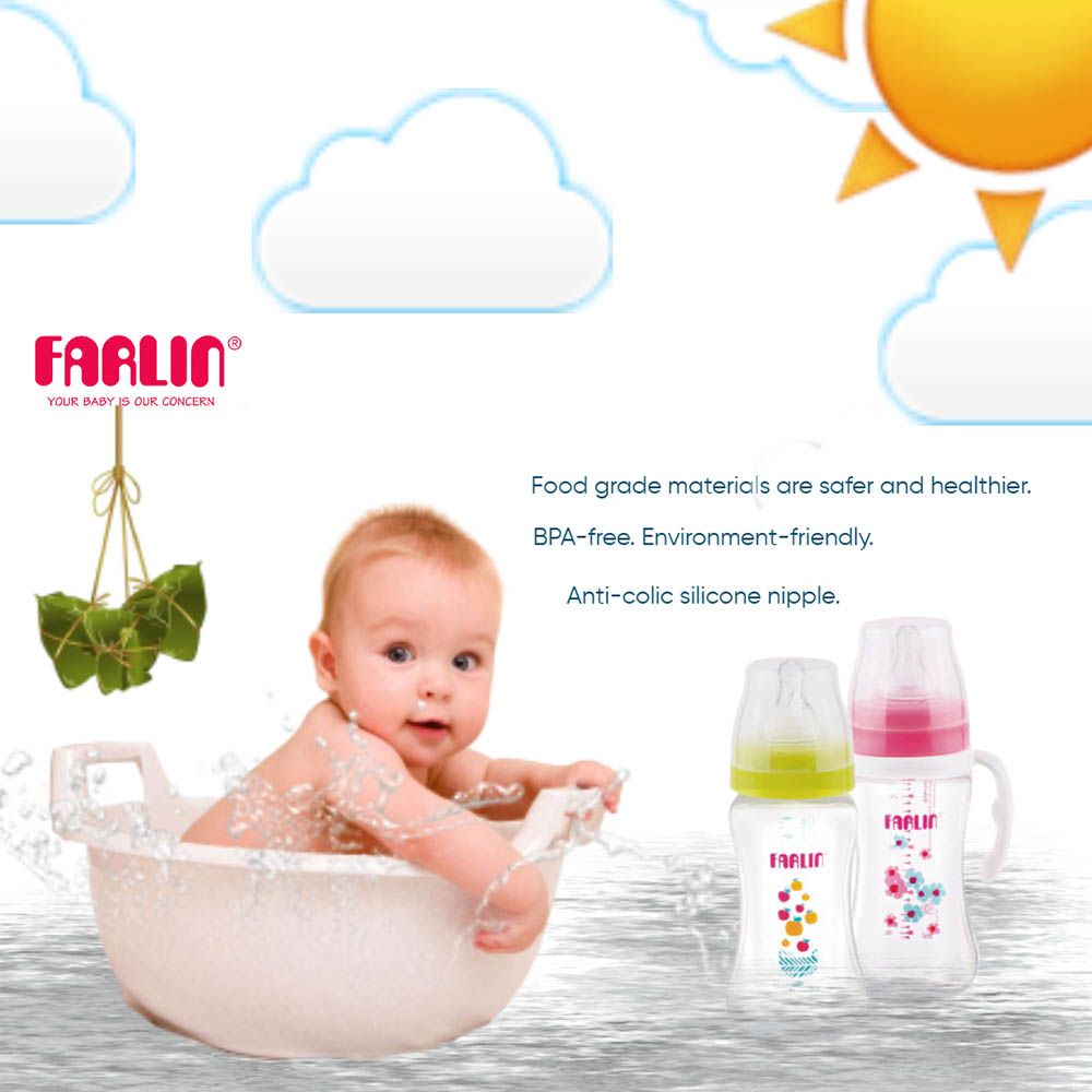 Farlin - Feeding Bottle & Handle Combo - Assorted 1pc