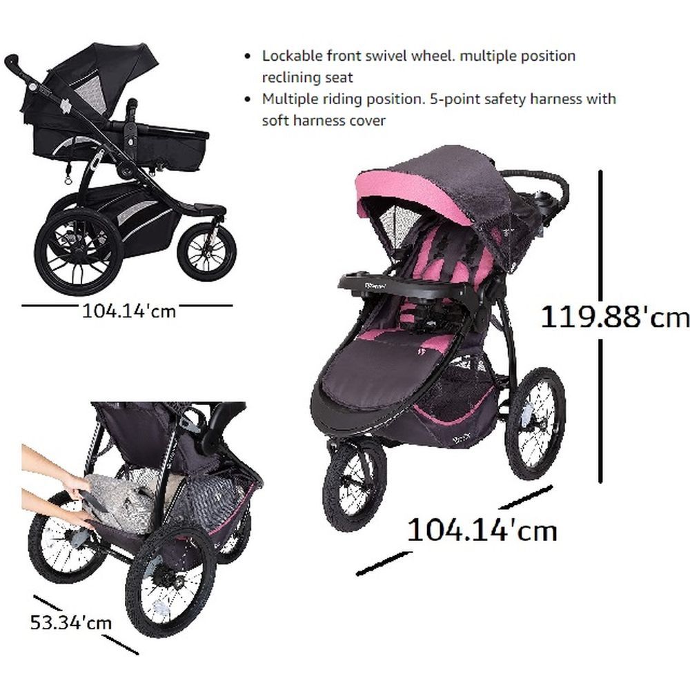 Babytrend - Expedition Race Tec Jogger - Ultra Cassis