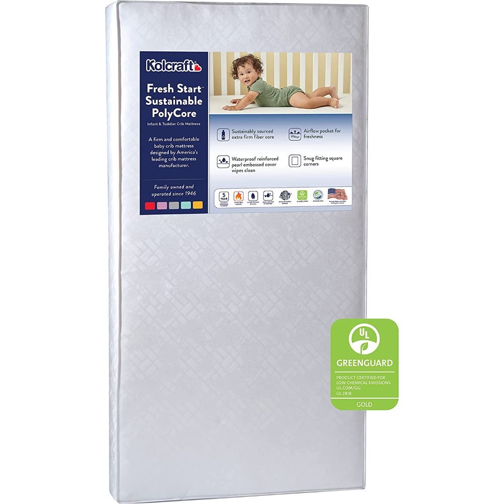 Kolcraft - Fresh Start Polyfoam Crib Mattress White Windsor