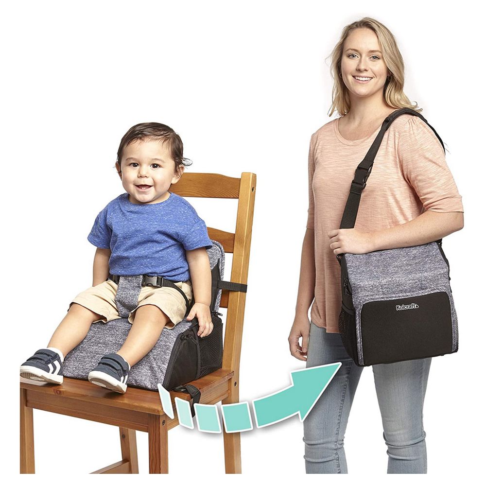 Kolcraft - Travel Duo 2-In-1 Portable Booster Seat And Diaper Bag