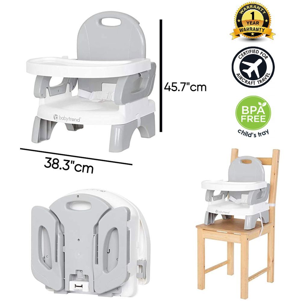 Babytrend - Portable High Chair - Ice Grey