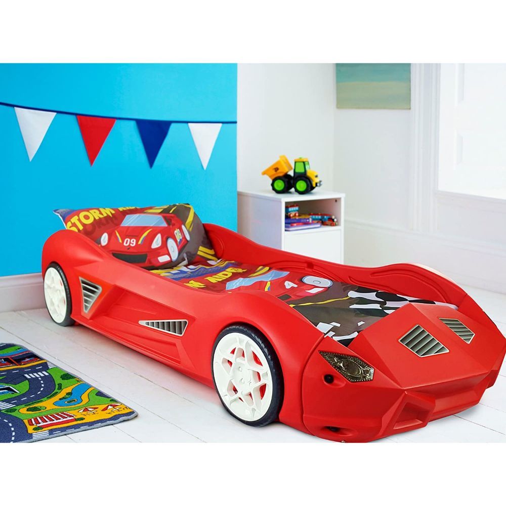 Ching Ching - Sporty Car Bed Frame - Red