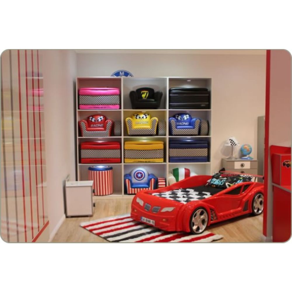 Ching Ching - Sporty Car Bed Frame - Red