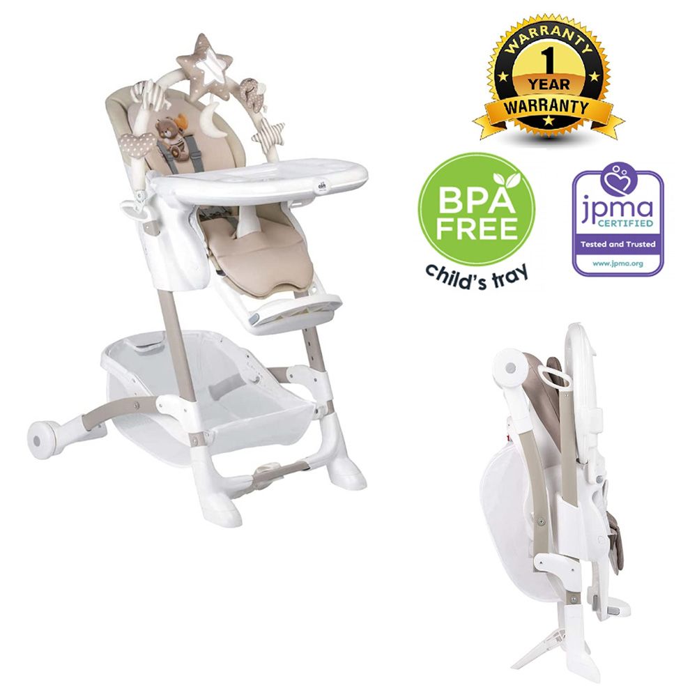 Cam - Istante High Chair With Toy Bar - Beige