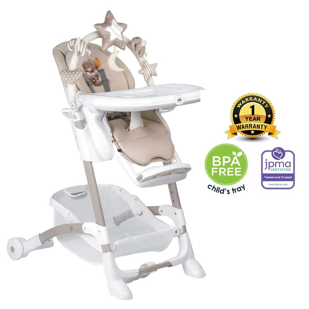 Cam - Istante High Chair With Toy Bar - Beige