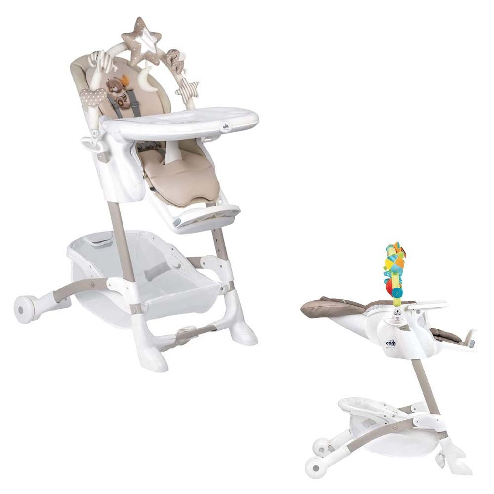 Cam - Istante High Chair With Toy Bar - Beige