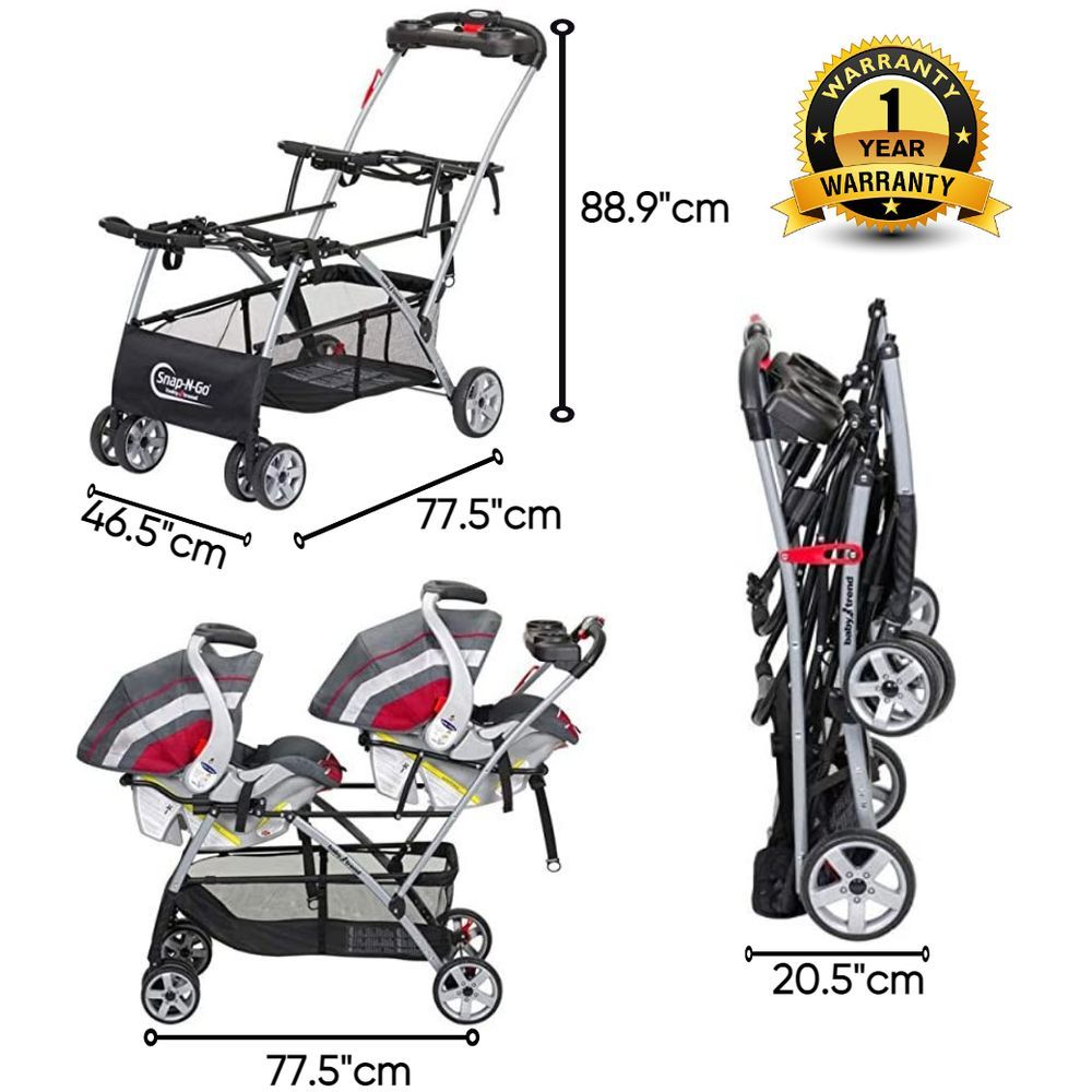 babytrend - Snap-N-Go Double Stroller - Grey