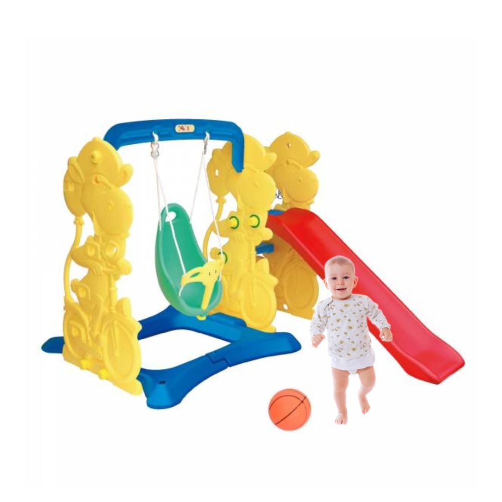 Ching Ching - Giraffe Slide Swing - Yellow