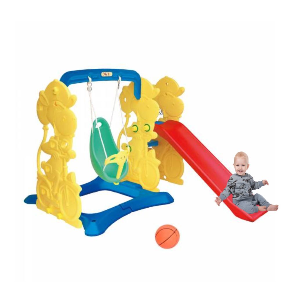 Ching Ching - Giraffe Slide Swing - Yellow