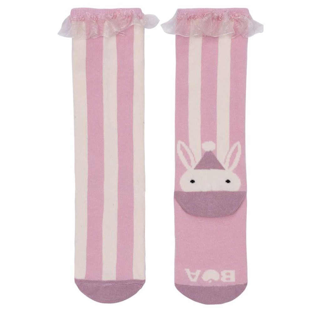 Billy Loves Audrey - Big Top Stripe Knee High Socks - Pink