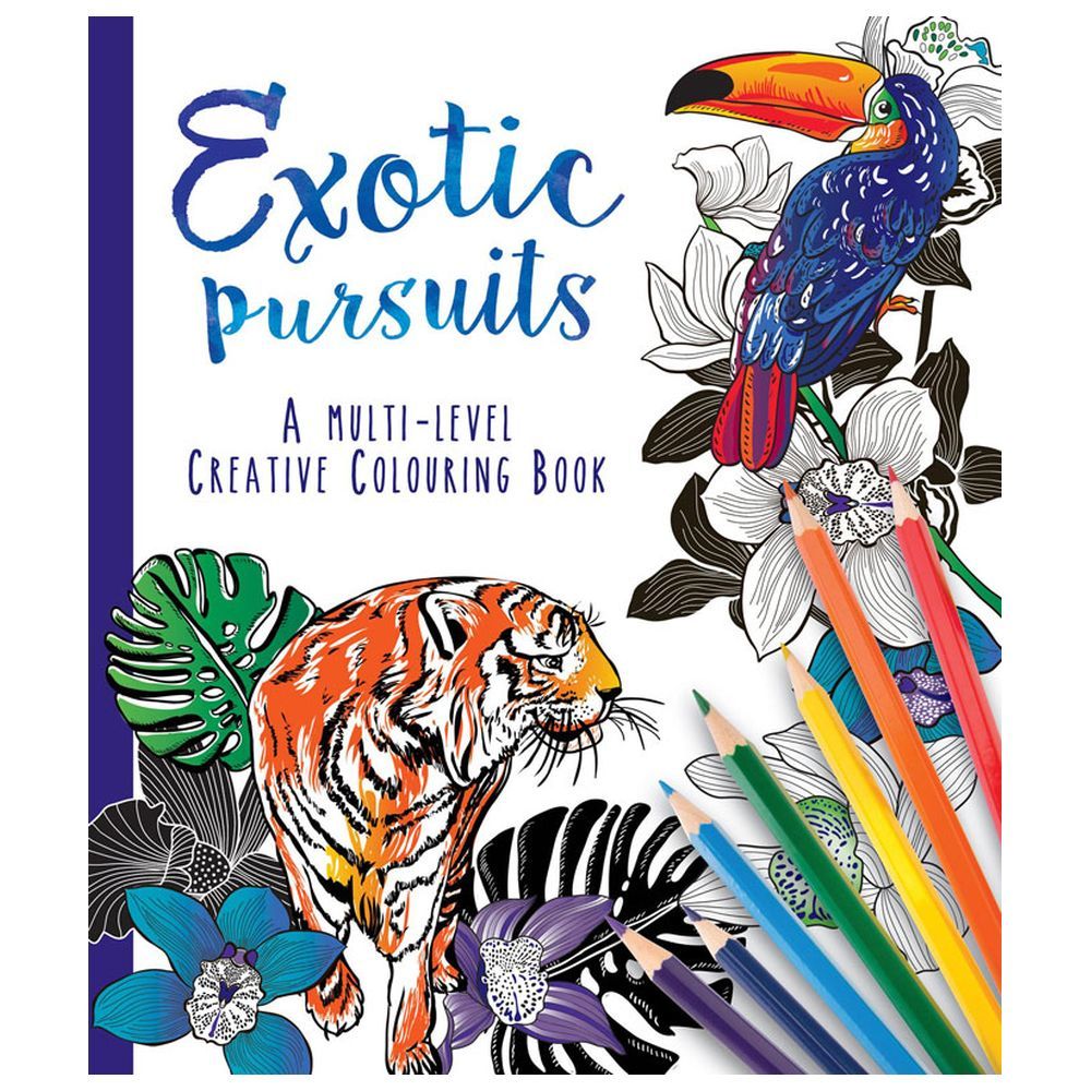  كتاب multi level exotic persuits colouring book