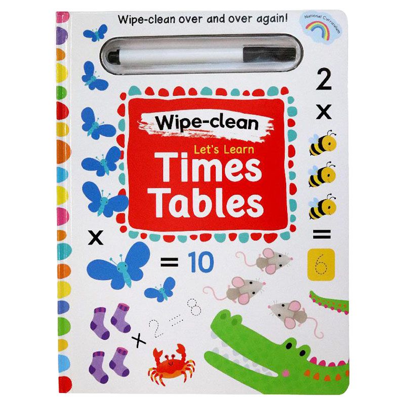  كتاب wipe clean lets learn times tables