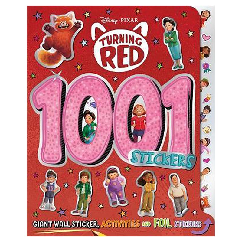  كتاب disney pixar turning red: 1001 stickers book