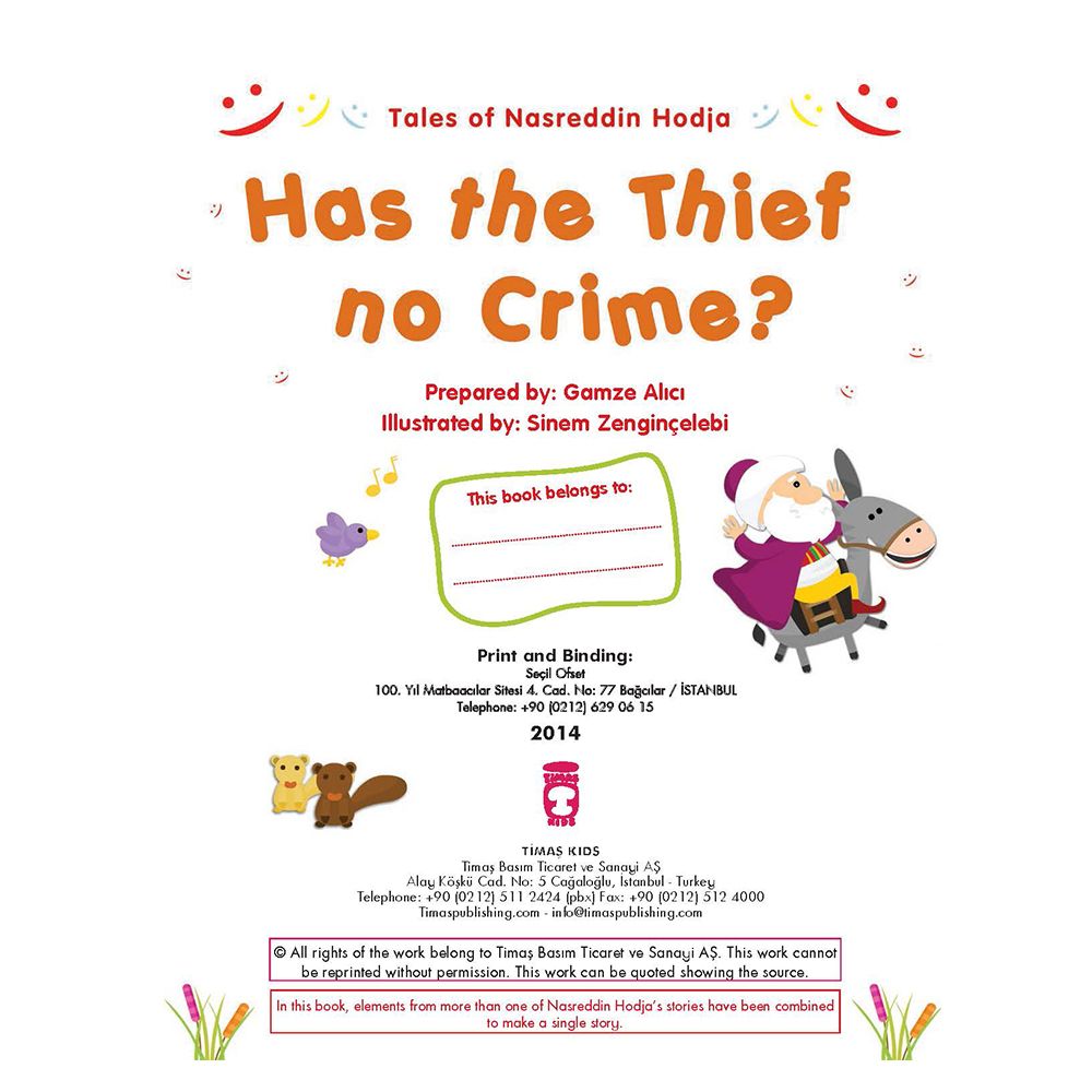 Tales of Nasreddin Hodja - Has the Thief No Crime?