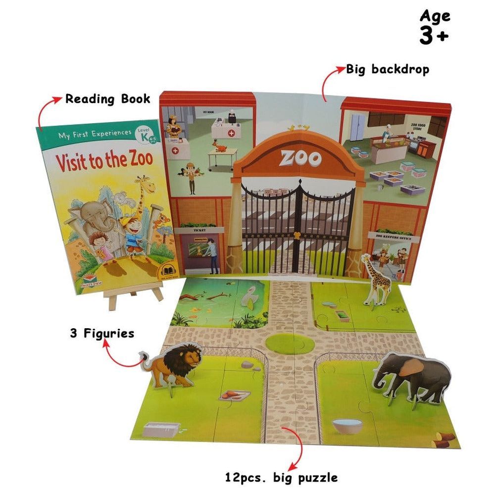  كتاب puzzle zoo little explorer's box