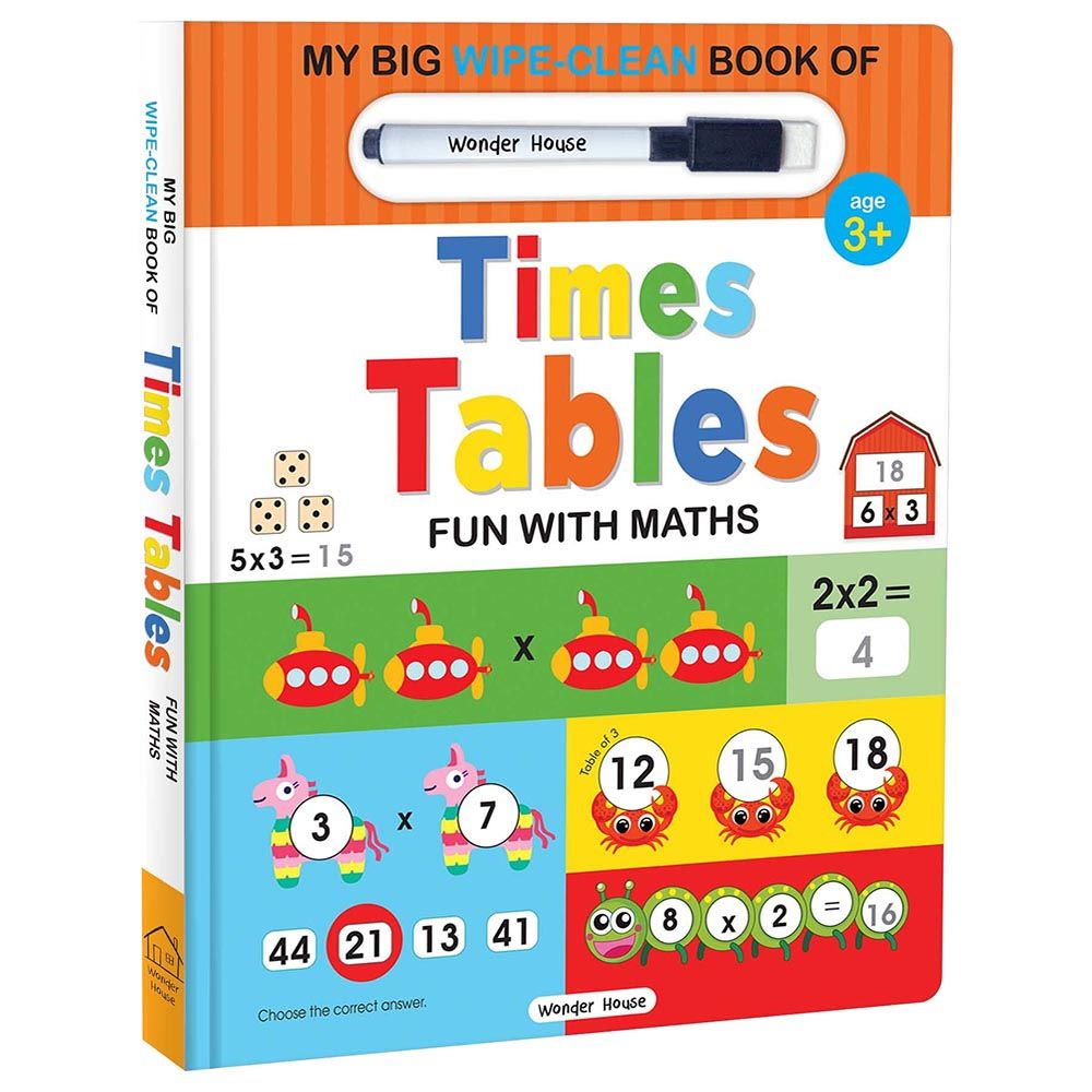  كتاب my big wipe & clean book of times tables