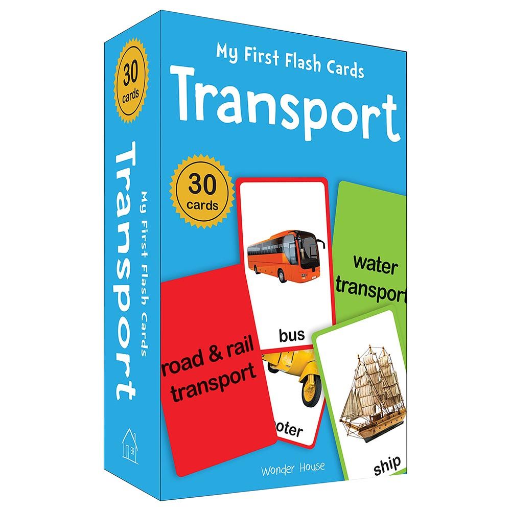  كتاب my first flash cards: transport