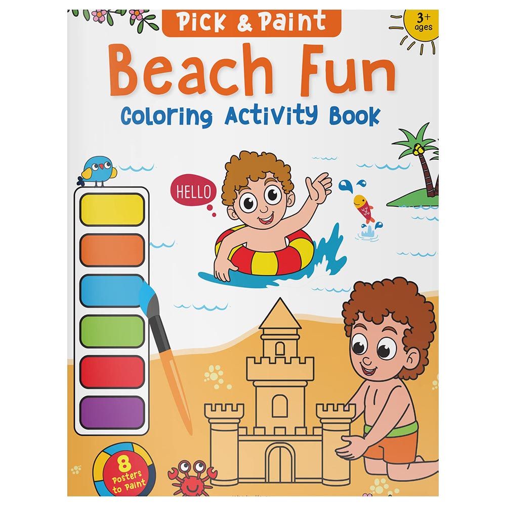  كتاب pick & paint coloring activity: beach fun