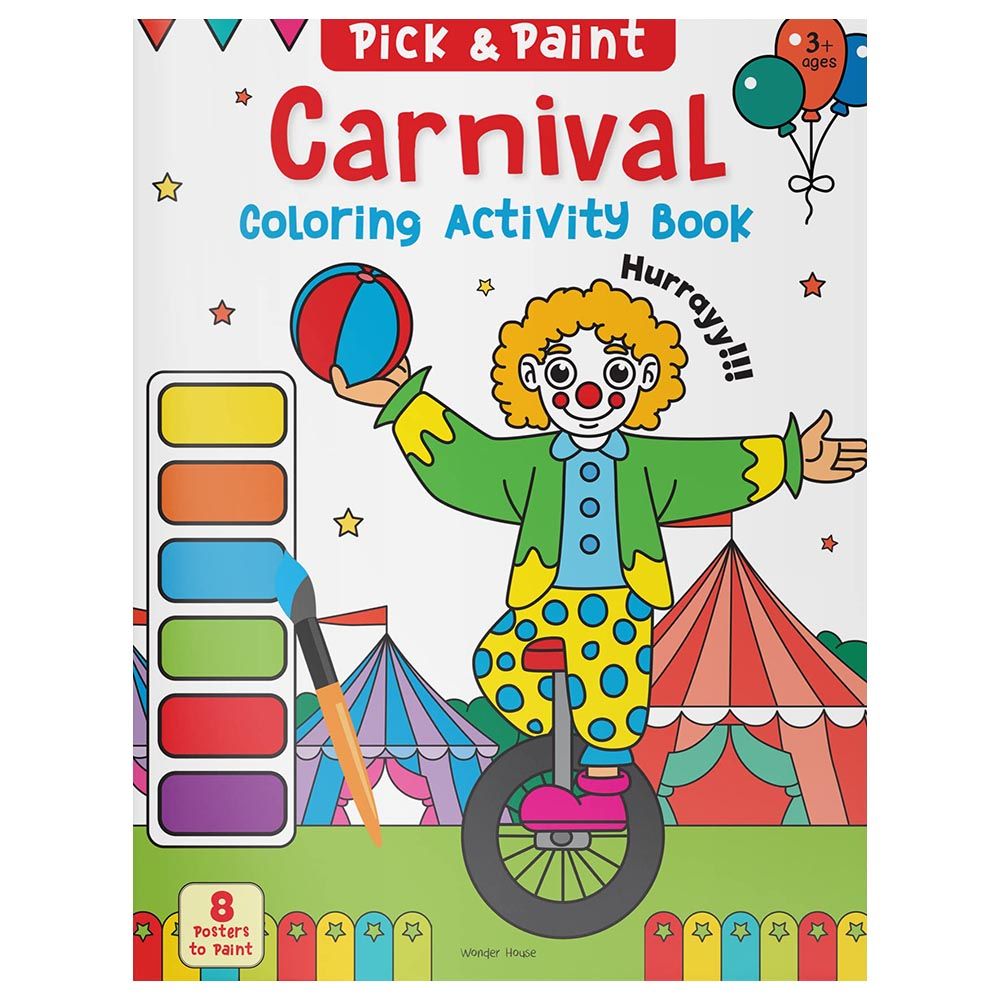  كتاب pick & paint coloring activity: carnival