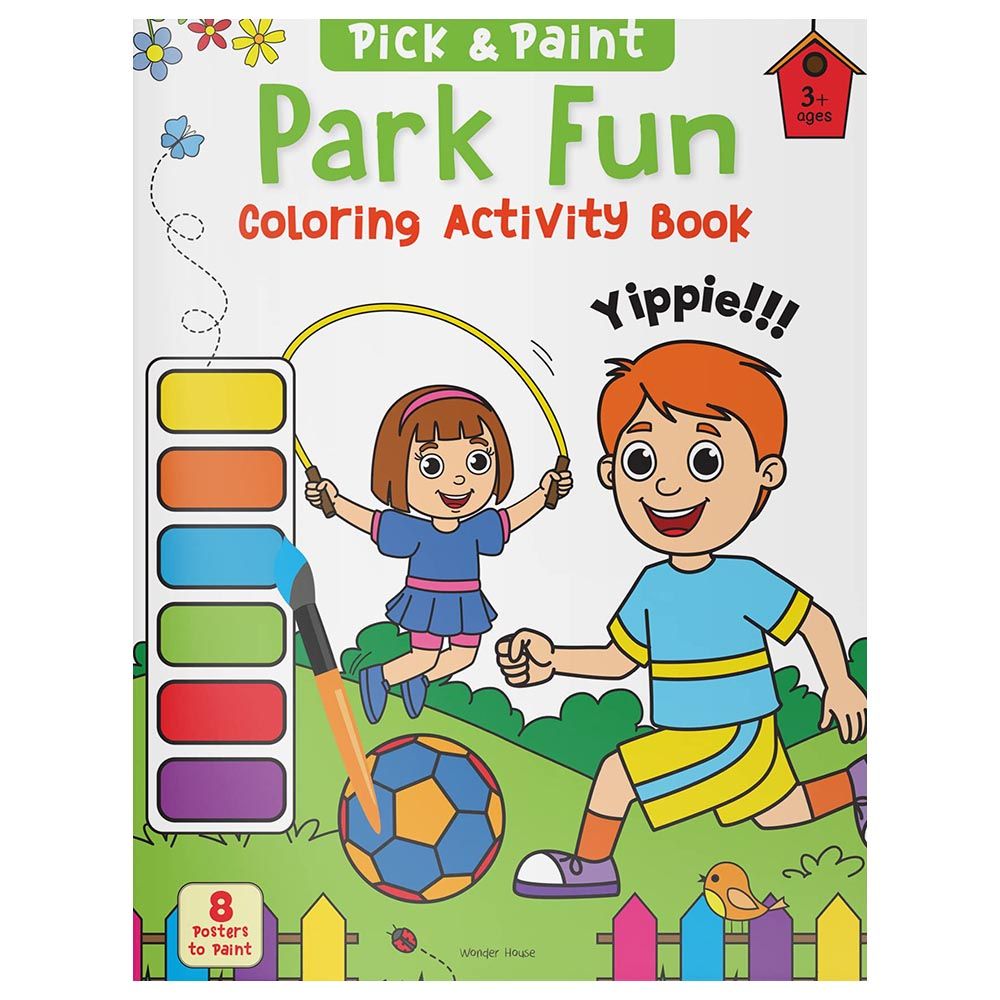  كتاب pick & paint coloring activity: park fun