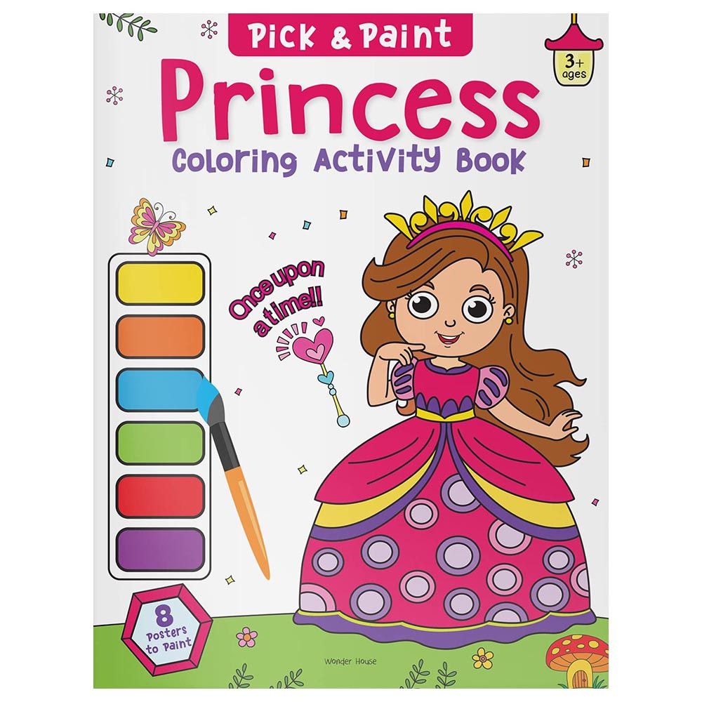  كتاب pick & paint coloring activity: princess